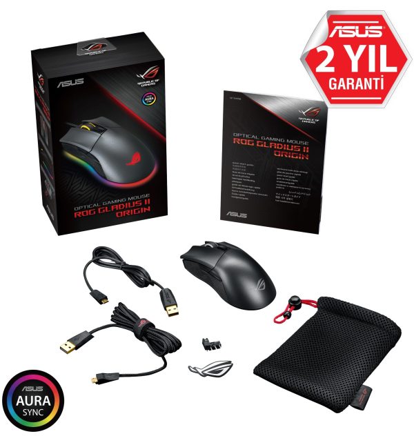 ASUS ROG Gladius II Origin Aura Sync RGB Gaming Mouse MS For Bundle