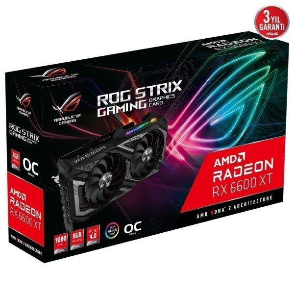 Asus Radeon Rx 6600xt Rog Strix Oc 8gb Gddr6 128 Bit Ekran Karti 5
