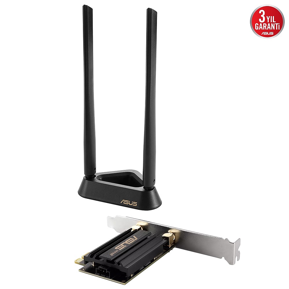 ASUS PCE-AXE59BT – Carte Wi-Fi 6E PCIe Tri-Bande 5400 Mbps + Bluetooth 5.2 – Ultra Rapide