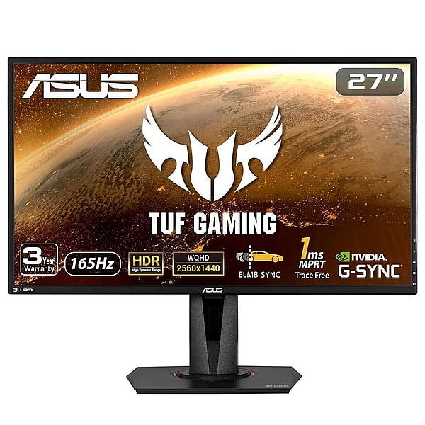 Asus Tuf Gaming Vg27aq 27 Inc 165hz 1ms Wqhd G Sync Ips Gaming Monitor Y