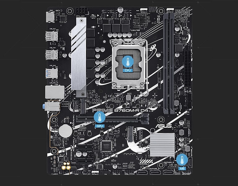 Produktbild von ASUS PRIME B760-PLUS D4 Gaming Mainboard Sockel Intel LGA 1700