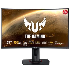 Asus Tuf Gaming Vg27vq 27 Inc 165hz 1ms Freesync Full Hd Curved Gaming Monitor Y1
