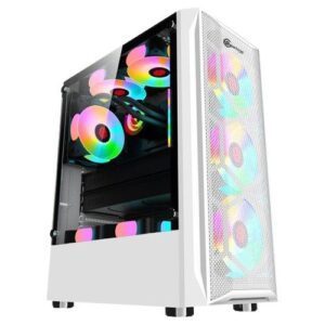 Performax Hellfire Beyaz Temperli Cam RGB 550W ATX Kasa