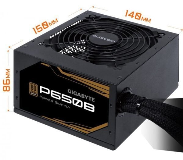 GIGABYTE P650B 650W 80+ Bronze 120mm Fanlı PSU