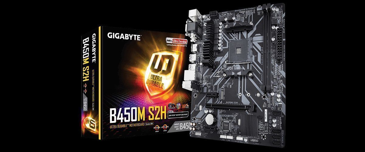 GIGABYTE B450M S2H 3600MHz(OC) DDR4 Soket AM4 M.2 HDMI DVI VGA mATX Anakart