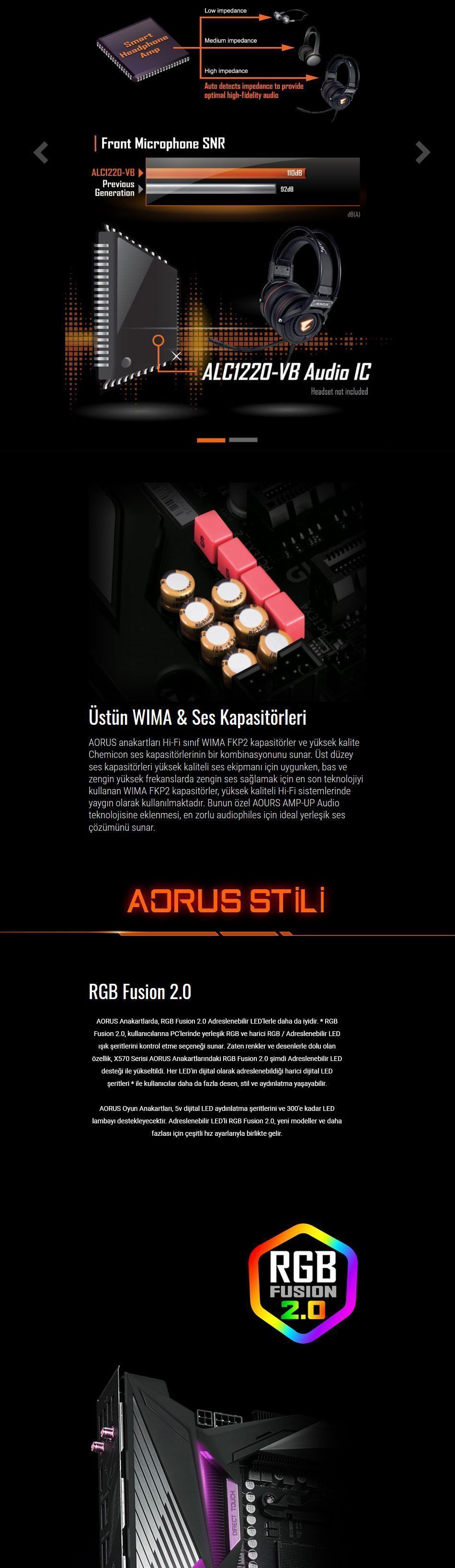 GIGABYTE X570 AORUS ULTRA 4400MHz(OC) DDR4 Soket AM4 RGB WiFi HDMI PCIe 4.0 ATX Anakart