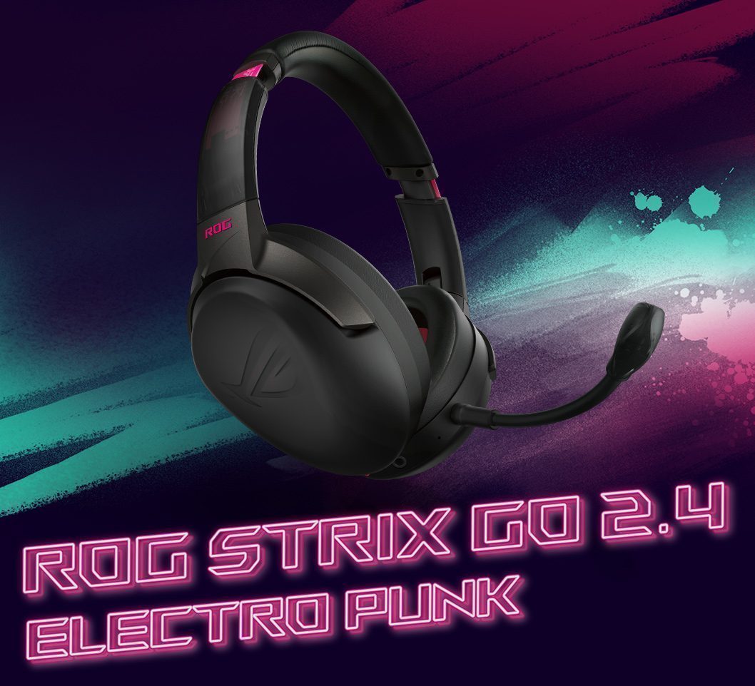 ASUS ROG STRIX GO 2.4 Electro Punk 7.1 Surround Kablosuz Gaming Kulaklık