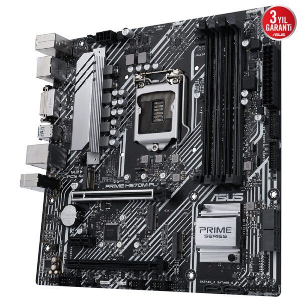 ASUS PRIME H570M-PLUS 4600MHz(OC) DDR4 Soket 1200 M.2 HDMI DP ATX Anakart