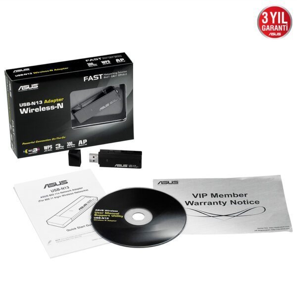 Asus USB-N13 C1 300Mbps Kablosuz-N USB Adaptör