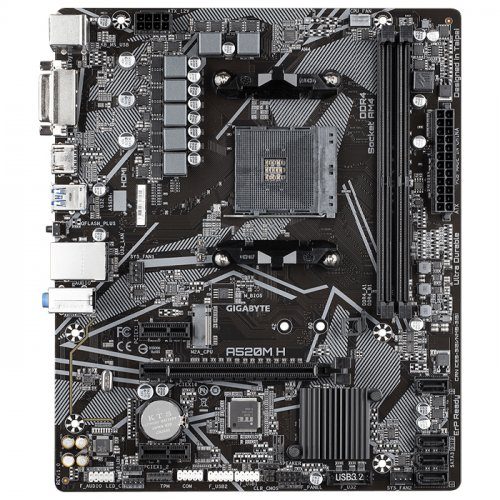 GIGABYTE A520M H AMD A520 Soket AM4 DDR4 5100(OC)MHz mATX Anakart