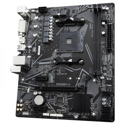 GIGABYTE A520M H AMD A520 Soket AM4 DDR4 5100(OC)MHz mATX Anakart