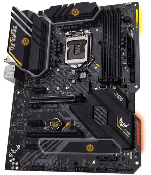 ASUS TUF GAMING Z490-PLUS WI-FI 4600MHz(OC) DDR4 Soket 1200 M.2