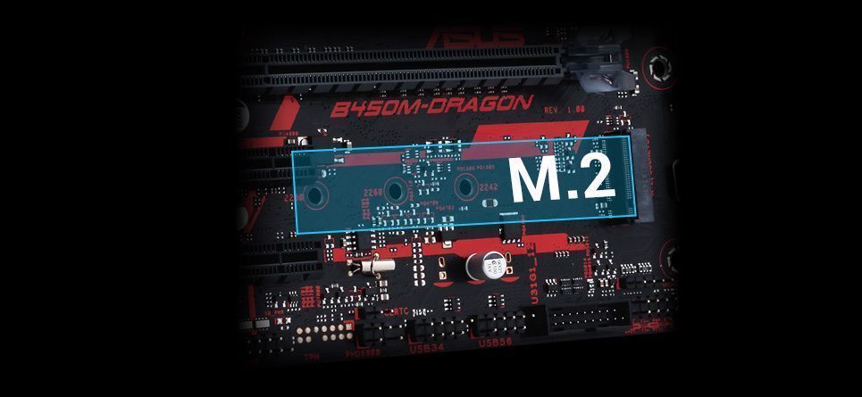 ASUS B450M DRAGON SI 4400MHz(OC) DDR4 Soket AM4 M.2 HDMI DVI mATX Anakart