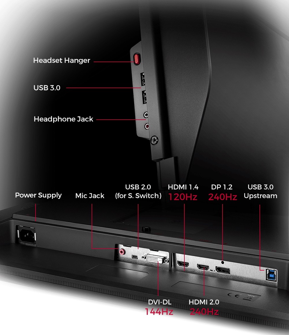 BenQ Zowie XL2546 24.5" 1MS 240Hz (DVI-DL+HDMI+Display) Full HD TN Gaming Monitör