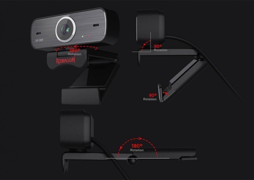 Redragon Fobos GW600 HD 720P Dahili Çift Mikrofon Webcam (FOBOS (GW600))