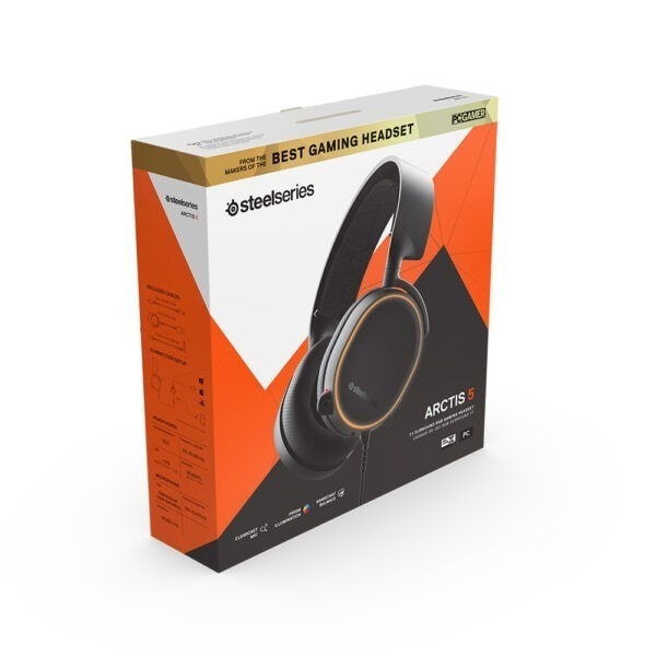 Steelseries Arctis 5 2019 Edition Kablolu Siyah 7 1 Surround Rgb Gaming Kulaklik 6