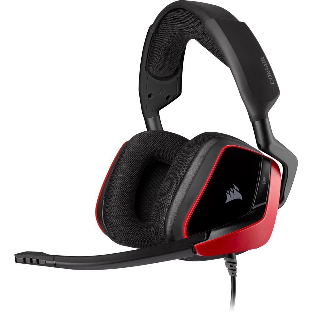 Corsair Void Elite 7 1 Surround Siyah Kirmizi Gaming Kulaklik