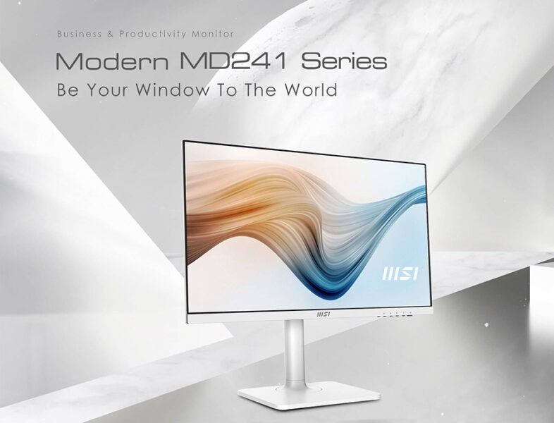 MSI 23.8" MODERN MD241PW 75Hz 5ms 1xHDMI FHD Anti Glare Pivot Beyaz Monitör