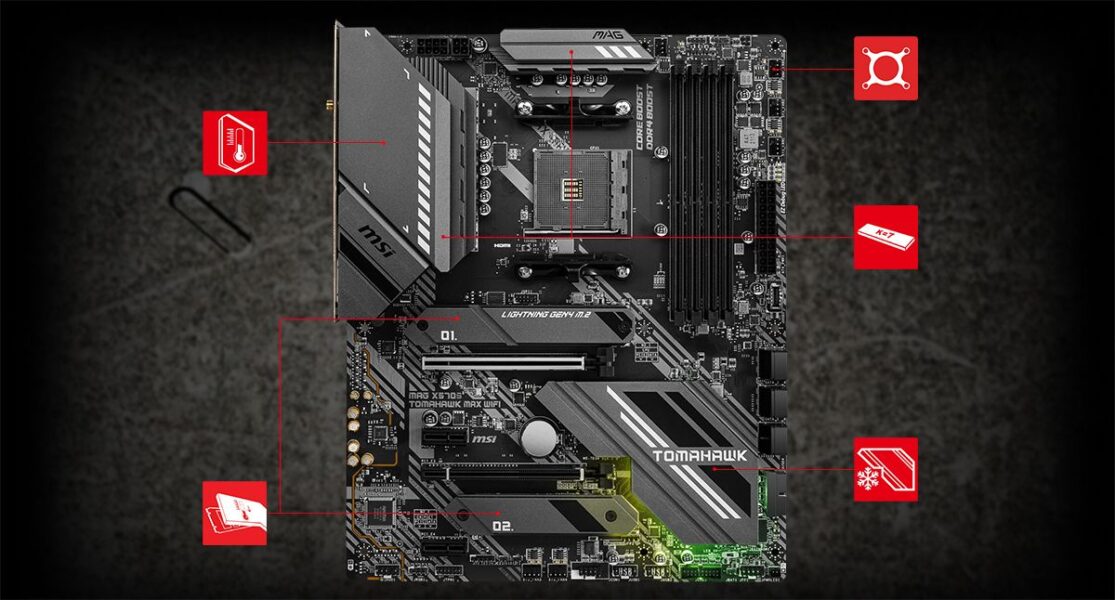 Msi mag x570s tomahawk max wifi thermal overview