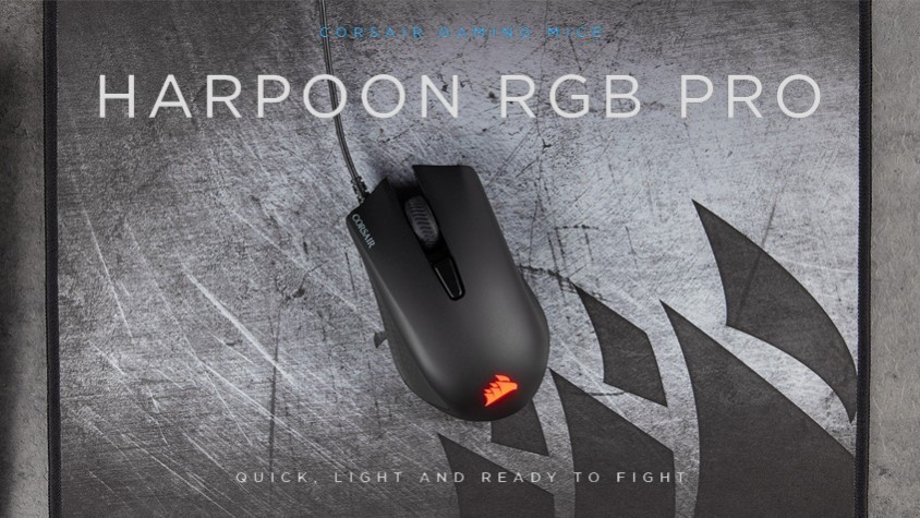 Corsair harpoon rgb pro fps/moba gaming mouse (ch-9301111-eu)