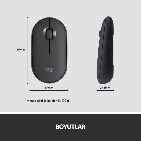Logitech Mk470 Kablosuz Ince Turkce Klavye Mouse Seti Siyah 8