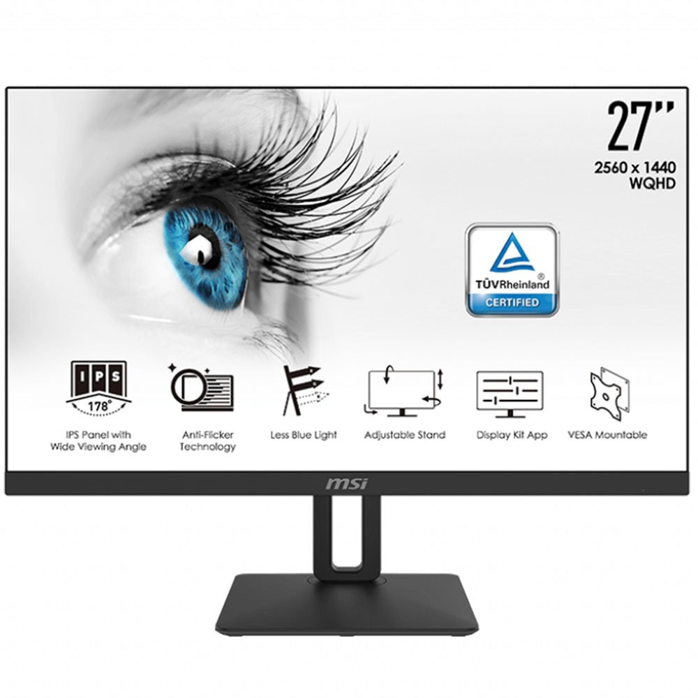 Msi 27 Pro Mp271qp 60hz 5ms 2xhdmi Dp Ips Qhd Anti Glare Monitor