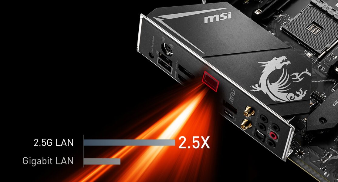 MSI MPG B550 GAMING EDGE WiFi 5100MHz(OC) DDR4 Soket AM4 M.2 ATX Anakart