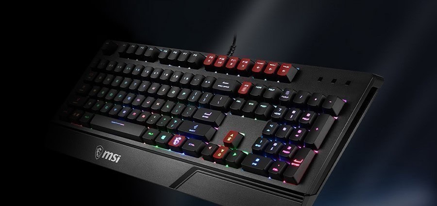 MSI Vigor GK20 US Kablolu Oyuncu Klavye – RENKLİ IŞIK GÖSTERİSİ