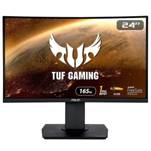 Asus Tuf Gaming Vg24vqr 23 6 Inc 165hz 1ms Va 1500r Freesync Premium Fhd Curved Gaming Monitor Y