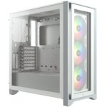 CORSAIR İCUE 4000X RGB TEMPERED GLASS 3x120mm Fanlı Mid Tower Beyaz Kasa