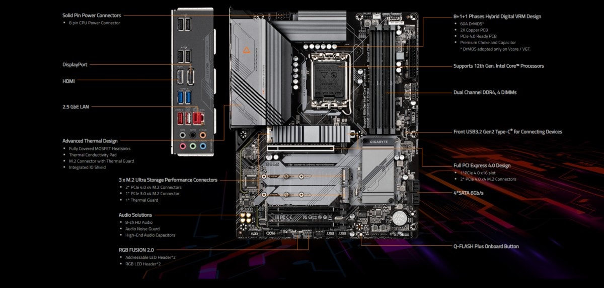 GIGABYTE B660 Gaming X 4400 MHz Anakart – EŞSİZ PERFORMANS