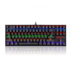 Redragon K552 Kumara K552-KR Red Switch Rainbow TKL TR Q Mekanik Siyah Kablolu Gaming Klavye