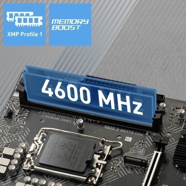 MSI PRO B660M-E DDR4 4600MHz(OC) DDR4 Soket 1700 M.2 HDMI VGA mATX Anakart