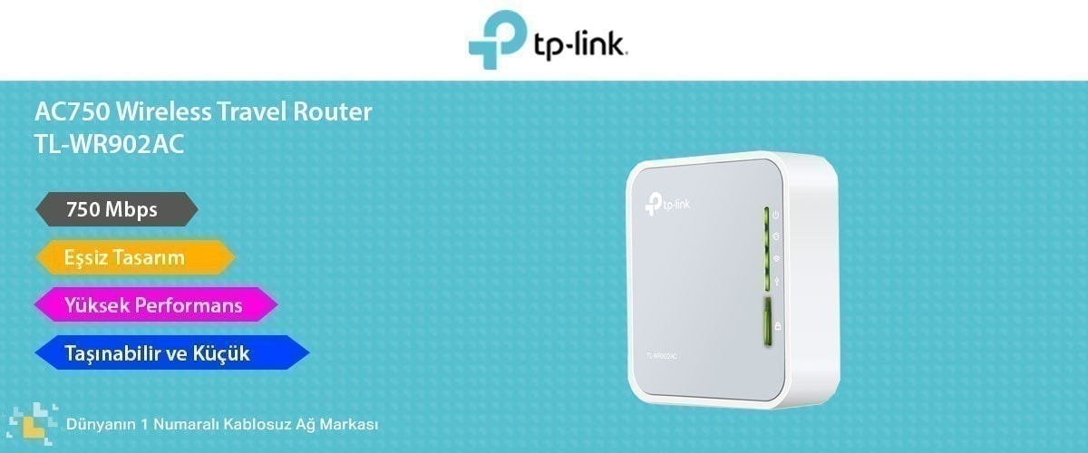 TP-Link TL-WR902AC 750 Mbps AC750 Wireless Travel Router