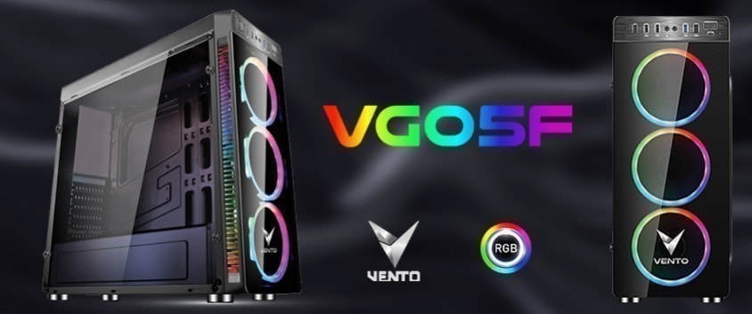 VENTO VG05F RGB ATX FSP Hydro 550W 80+Bronze Gaming Kasa