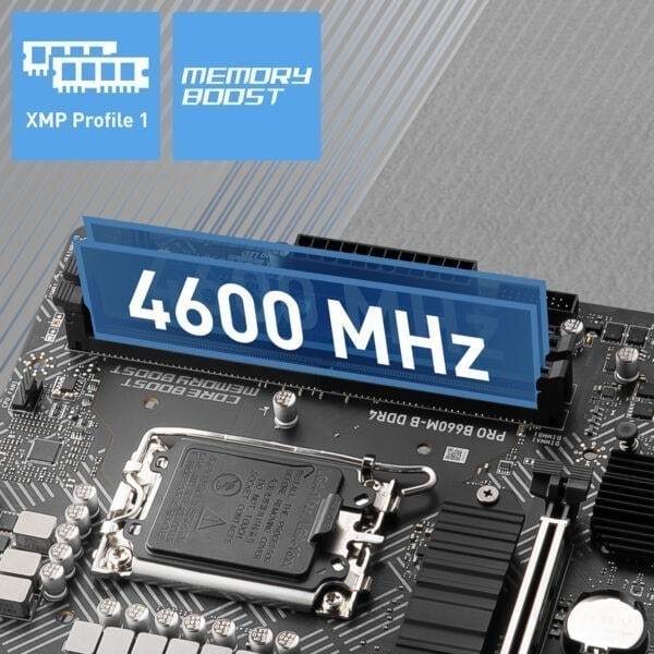 MSI PRO B660M-B DDR4 4600MHz(OC) DDR4 Soket 1700 M.2 HDMI VGA mATX Anakart
