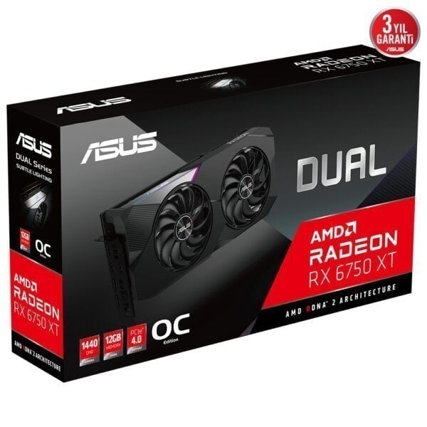 Asus Dual Radeon Rx 6750 Xt 12gb Oc Gddr6 192bit Ekran Karti 11