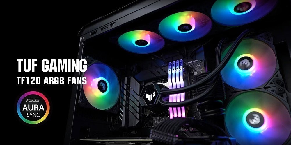 TUF Gaming TF120 ARGB Fanı - ARGB Kontrollü Üçlü Fan Kiti ASUS TUF Gaming TF120 ARGB Fanı - ARGB Kontrollü Üçlü Fan Kiti a2
