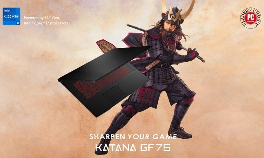 MSI Katana GF76 11UG-478XTR i7-11800H 16GB 512GB SSD 8GB GeForce RTX 3070 17.3" Full HD FreeDOS Gaming Notebook