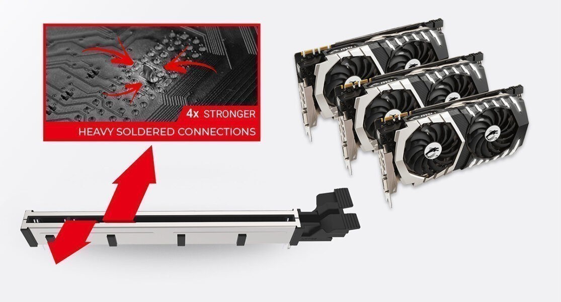 MSI MEG X570S UNIFY-X MAX MULTIPLE GPU SUPPORTS AND STEEL ARMOR