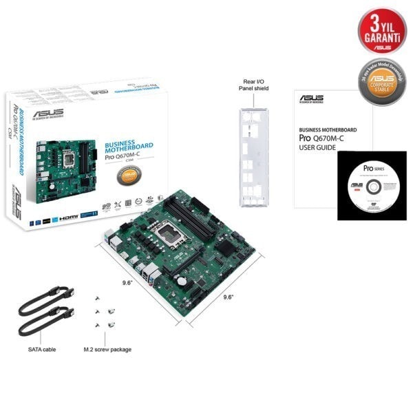 Asus Pro Q670m C Csm Intel H610 Soket 1700 Ddr5 4800mhz M 2 Matx Anakart 5