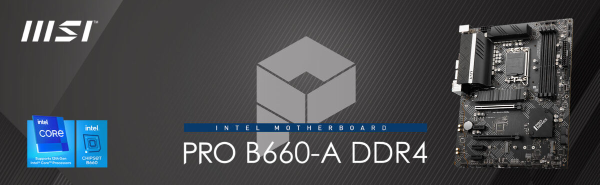 MSI PRO B660-A Intel B660 Soket 1700 DDR4 4800MHz (OC) M.2 Anakart