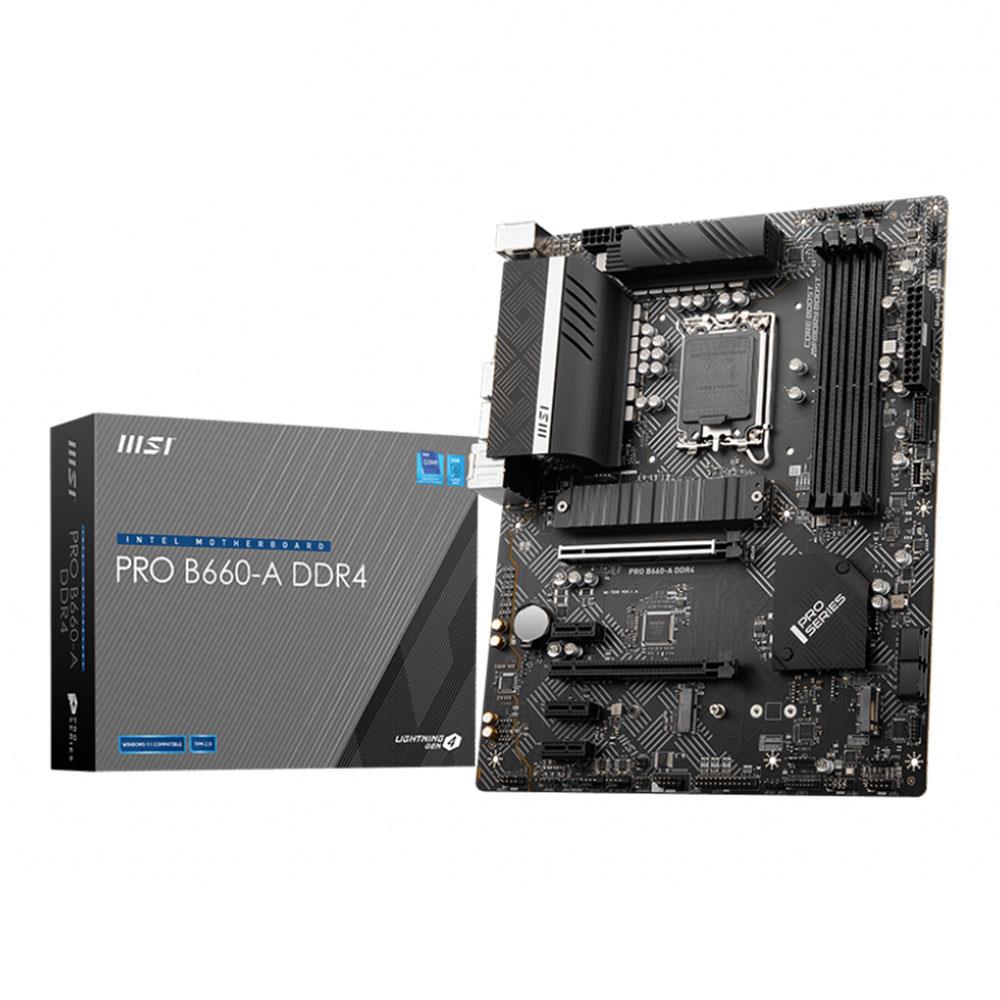 Msi Pro B660 A Intel B660 Soket 1700 Ddr4 4800mhz Oc M 2 Anakart