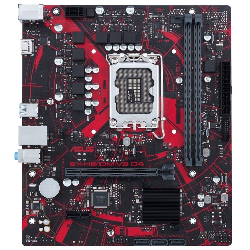 Asus Ex H610m V3 D4 Intel H610 Soket 1700 Ddr4 3200mhz Matx Anakart