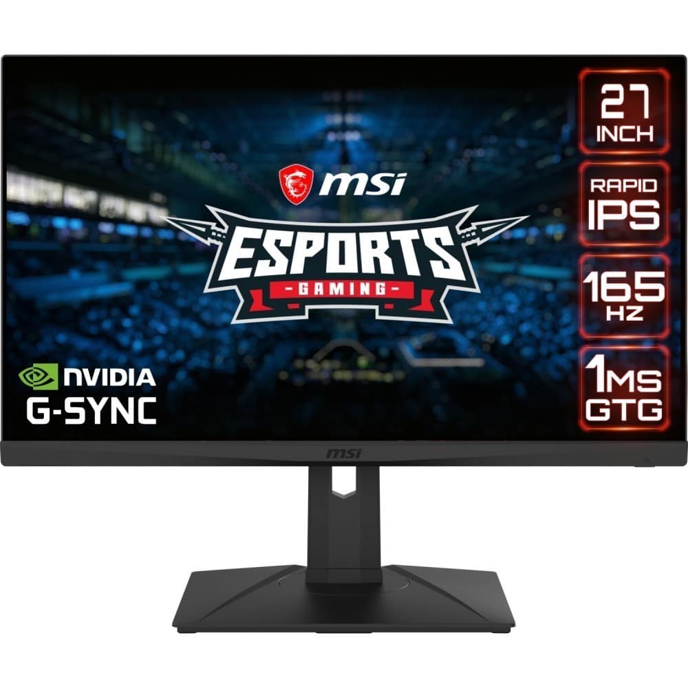 Msi 27 Optix G273qpf 165hz 1ms Hdmi Dp G Sync Rapid Ips Wqhd Gaming Monitor