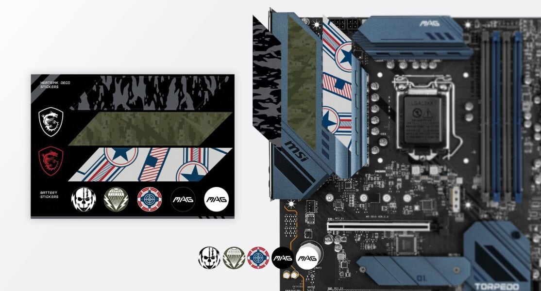 MSI MAG B560 TORPEDO CUSTOMIZATION STICKERS