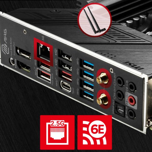 Msi Mag B650 Tomahawk WiFi AM5 DDR5 6600MHz(OC) HDMI DP M.2 ATX Anakart