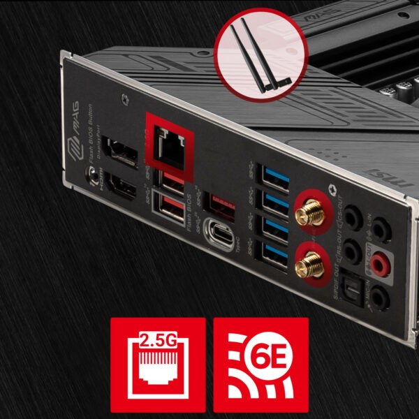 MSI MAG B650M MORTAR WIFI AM5 DDR5 6400MHZ(OC) HDMI DP M.2 mATX Anakart