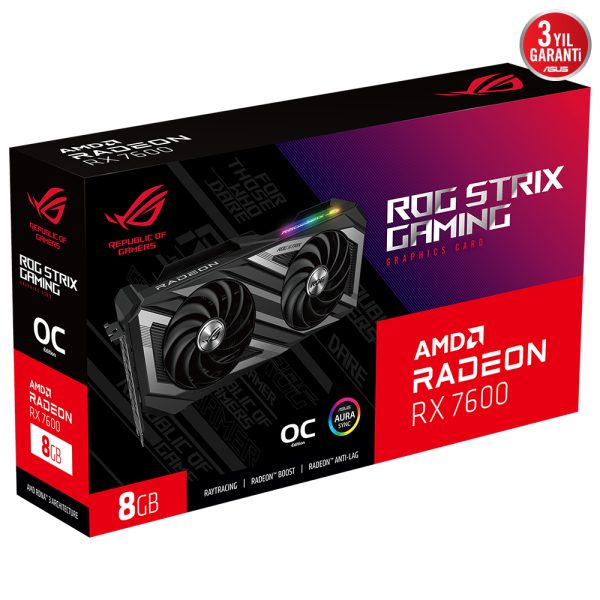 Asus Rog Strix Radeon Rx 7600 Oc 8gb Gddr6 128 Bit Ekran Karti 17