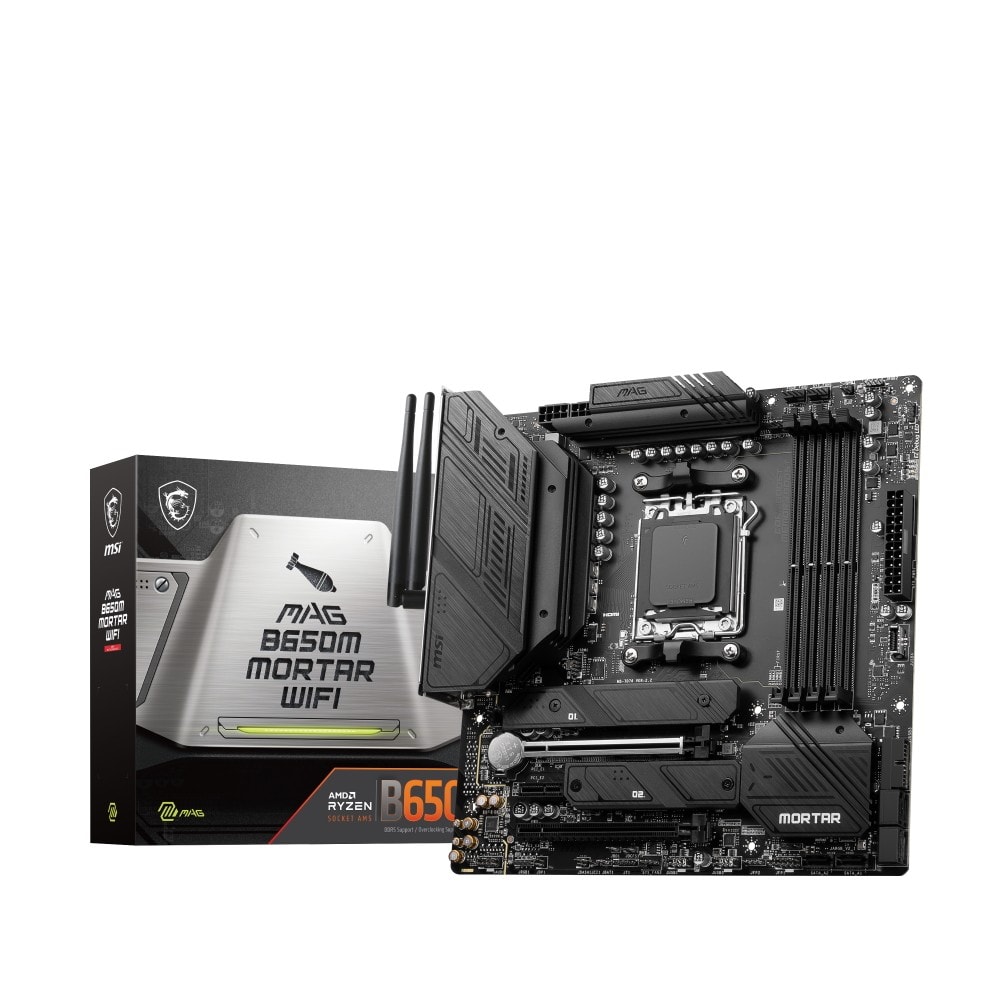 Msi Mag B650m Mortar Wifi Am5 Ddr5 6400mhzoc Hdmi Dp M 2 Matx Anakart